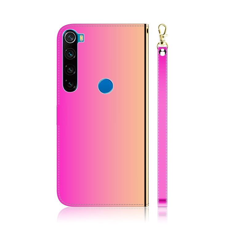 For Xiaomi Redmi Note 8T Mirror-like Magnetic Attraction Horizontal Flip Leather Case with Lanyard, Support Holder & Card Slot & Wallet