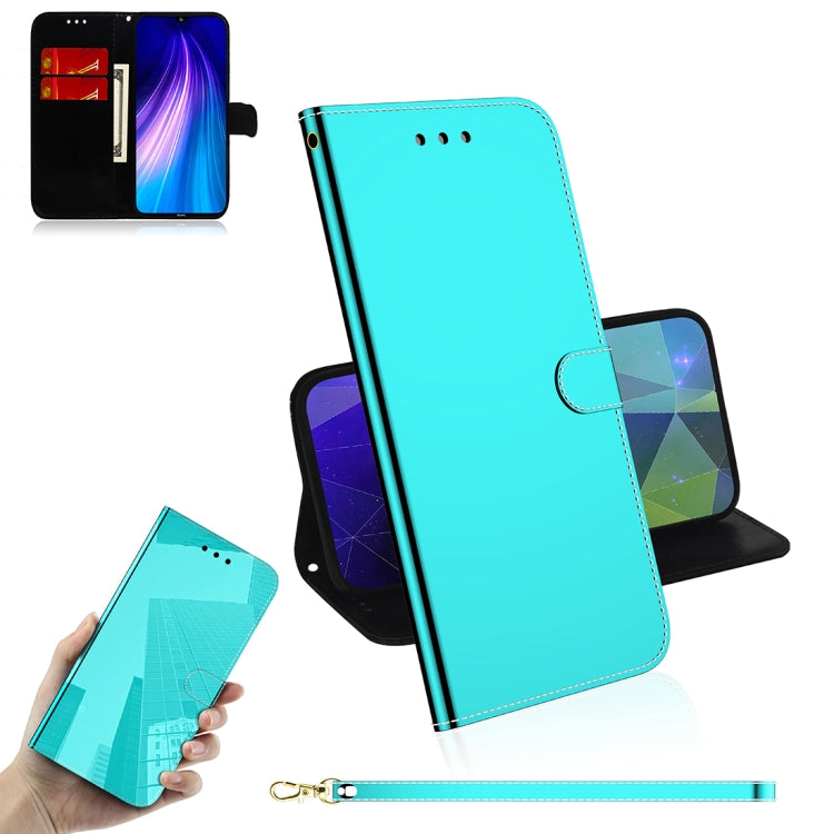 For Xiaomi Redmi Note 8T Mirror-like Magnetic Attraction Horizontal Flip Leather Case with Lanyard, Support Holder & Card Slot & Wallet