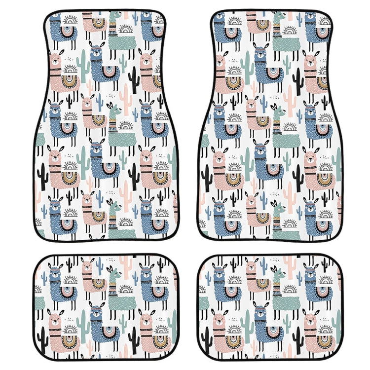 4 in 1 Leopard Print Universal Printing Auto Car Floor Mats Set, Style:HX141GP