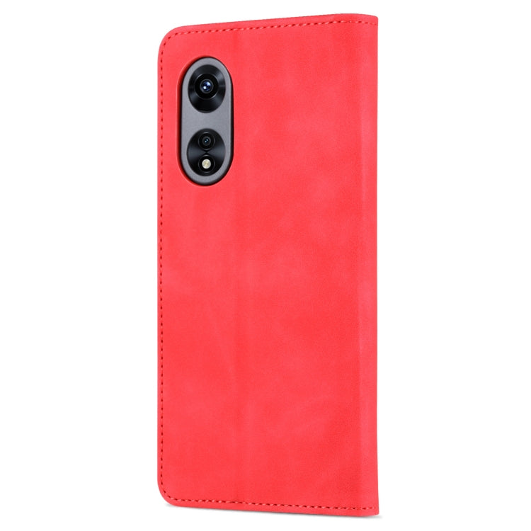 For OPPO A97 5G AZNS Skin Feel Calf Texture Flip Leather Phone Case