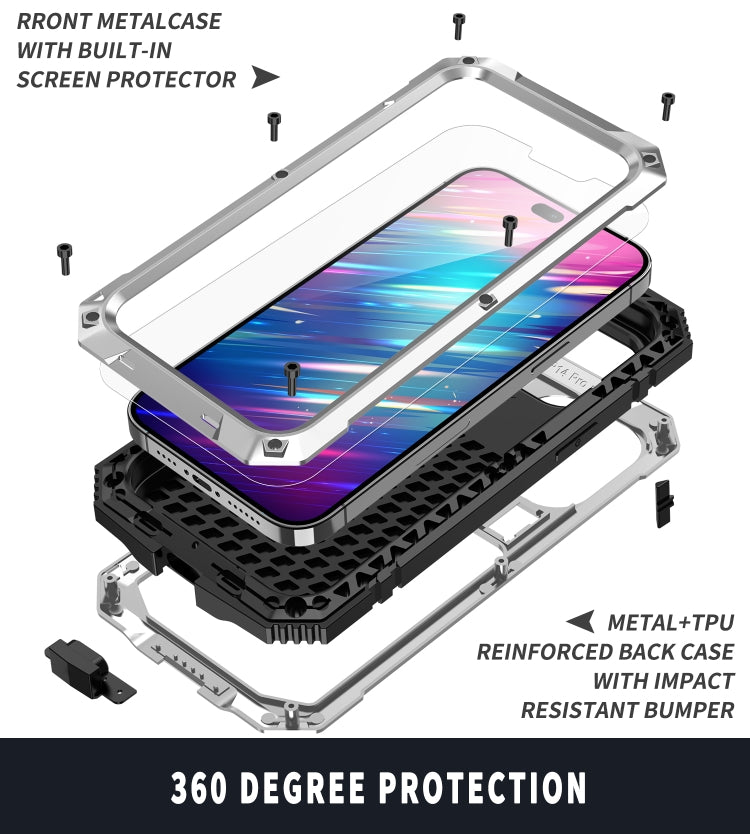 For iPhone 14 Pro Max R-JUST Shockproof Waterproof Dust-proof Case with Holder
