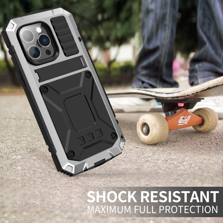 For iPhone 14 Pro Max R-JUST Shockproof Waterproof Dust-proof Case with Holder