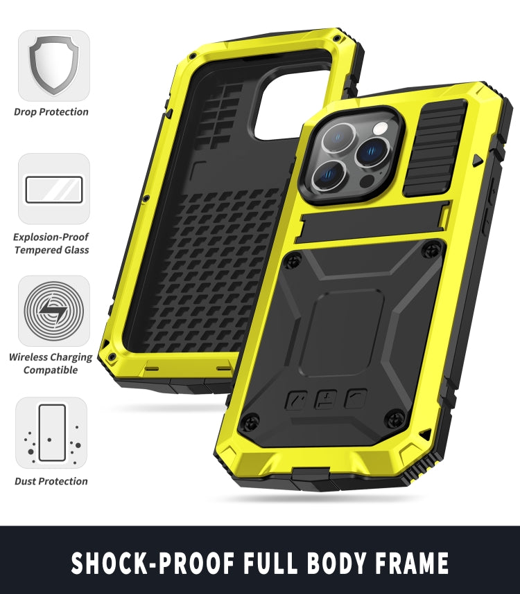 For iPhone 14 Pro Max R-JUST Shockproof Waterproof Dust-proof Case with Holder