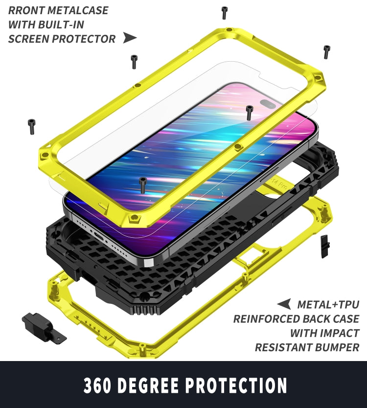 For iPhone 14 Pro Max R-JUST Shockproof Waterproof Dust-proof Case with Holder