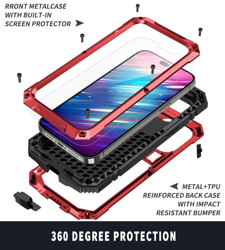 For iPhone 14 Pro Max R-JUST Shockproof Waterproof Dust-proof Case with Holder