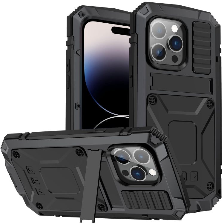For iPhone 14 Pro Max R-JUST Shockproof Waterproof Dust-proof Case with Holder