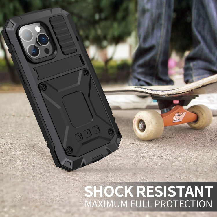 For iPhone 14 Pro Max R-JUST Shockproof Waterproof Dust-proof Case with Holder
