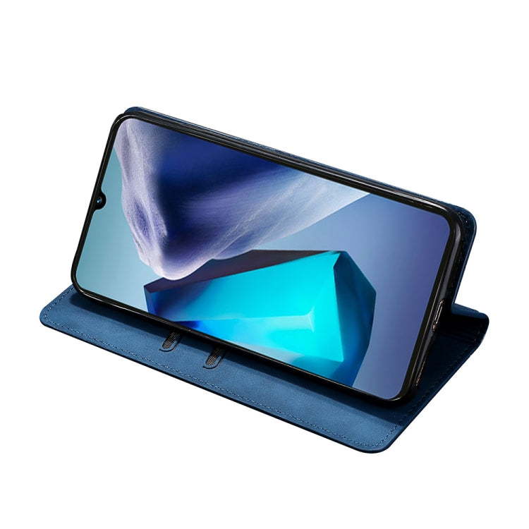 For vivo iQOO Z6 44W/T1 Snapdragon 680 Skin Feel Magnetic Horizontal Flip Leather Phone Case