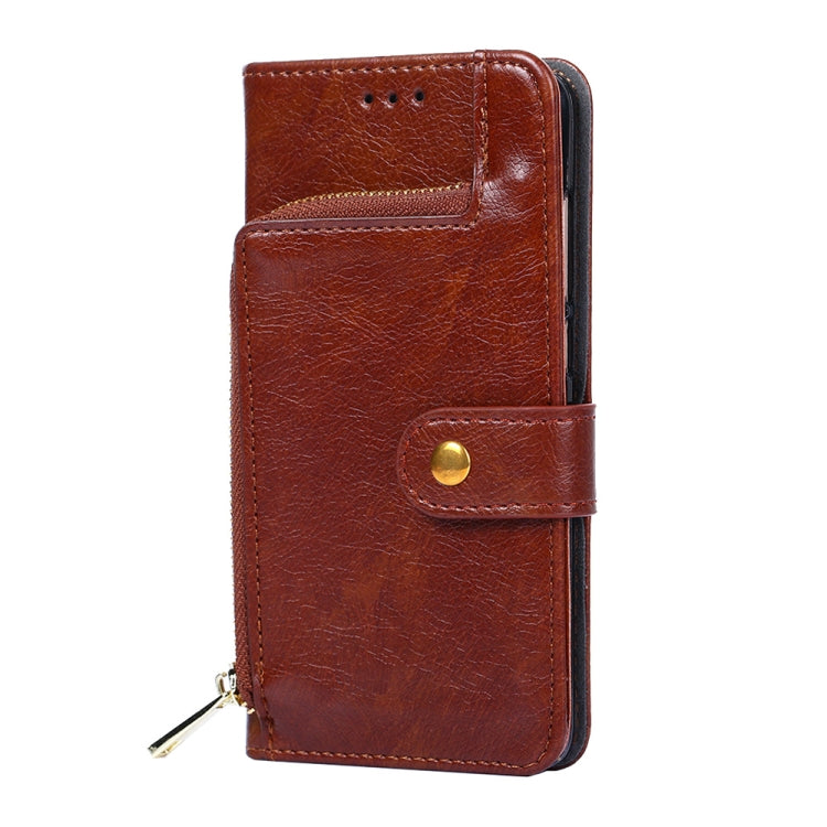 For vivo Y77 5G Global Zipper Bag Leather Phone Case