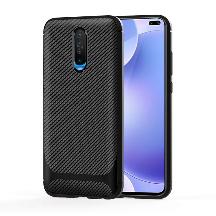 For Xiaomi Redmi K30 Carbon Fiber Texture Shockproof TPU Protective Case