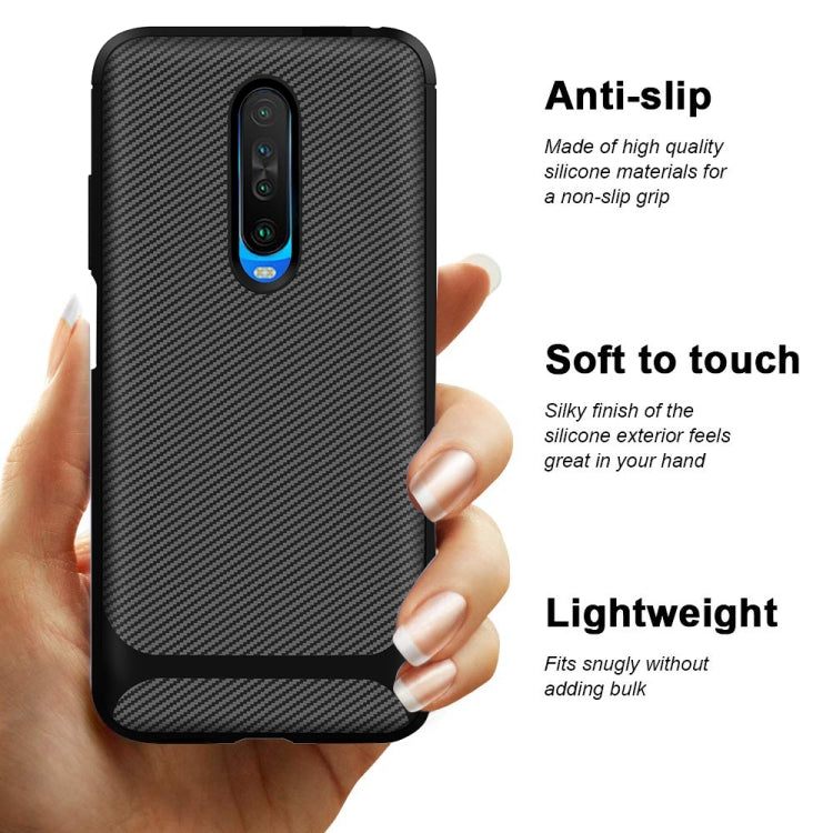 For Xiaomi Redmi K30 Carbon Fiber Texture Shockproof TPU Protective Case