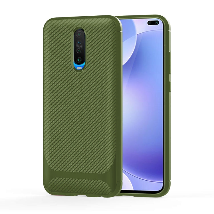 For Xiaomi Redmi K30 Carbon Fiber Texture Shockproof TPU Protective Case