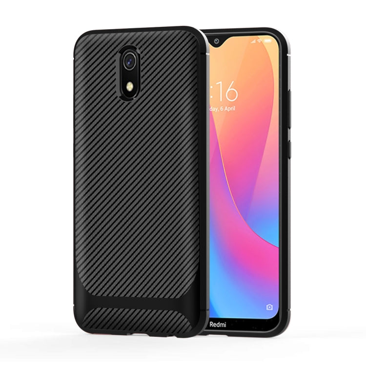 For Xiaomi Redmi 8A Dual Carbon Fiber Texture Shockproof TPU Protective Case