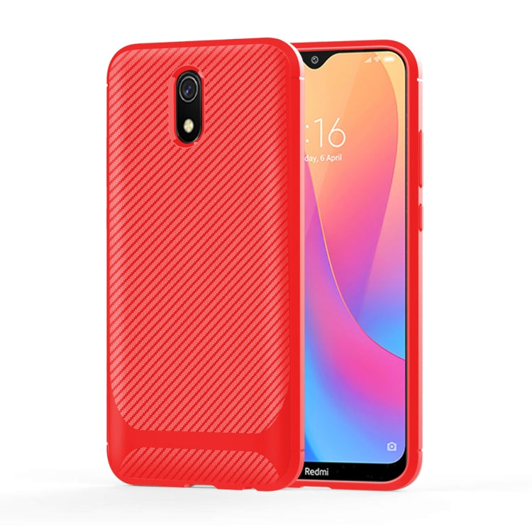 For Xiaomi Redmi 8A Dual Carbon Fiber Texture Shockproof TPU Protective Case
