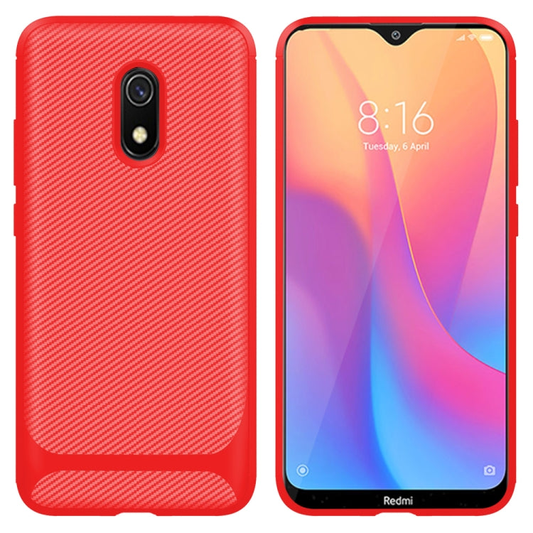 For Xiaomi Redmi 8A Dual Carbon Fiber Texture Shockproof TPU Protective Case