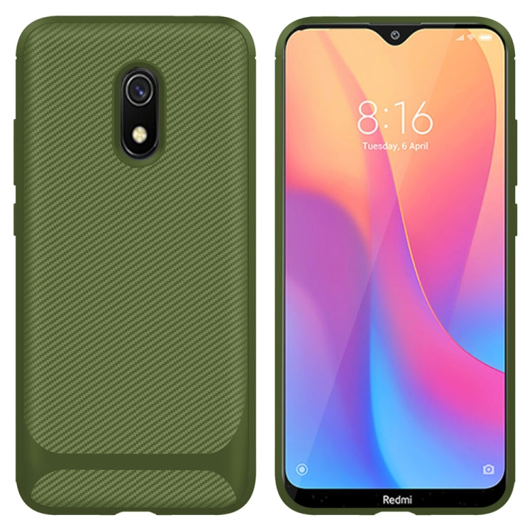 For Xiaomi Redmi 8A Dual Carbon Fiber Texture Shockproof TPU Protective Case