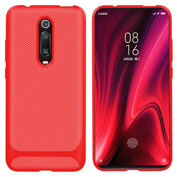For Xiaomi Redmi K20 Pro Carbon Fiber Texture Shockproof TPU Protective Case