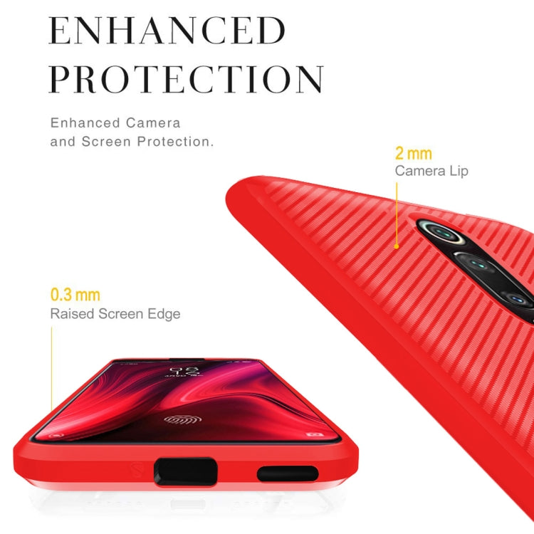 For Xiaomi Redmi K20 Pro Carbon Fiber Texture Shockproof TPU Protective Case