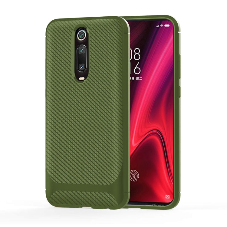 For Xiaomi Redmi K20 Pro Carbon Fiber Texture Shockproof TPU Protective Case