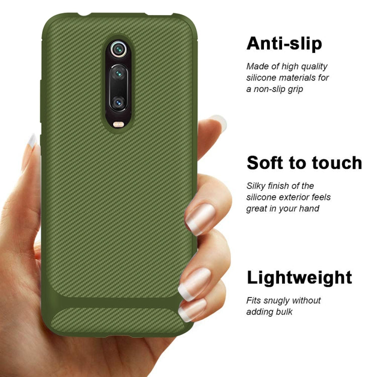 For Xiaomi Redmi K20 Pro Carbon Fiber Texture Shockproof TPU Protective Case