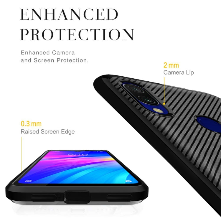For Xiaomi Redmi Y3 / S3 Carbon Fiber Texture Shockproof TPU Protective Case