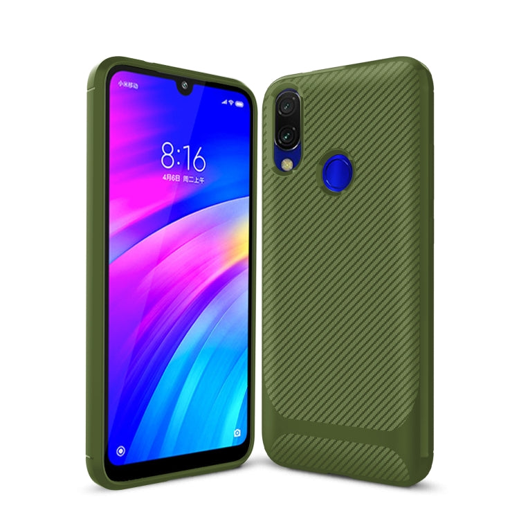 For Xiaomi Redmi Y3 / S3 Carbon Fiber Texture Shockproof TPU Protective Case