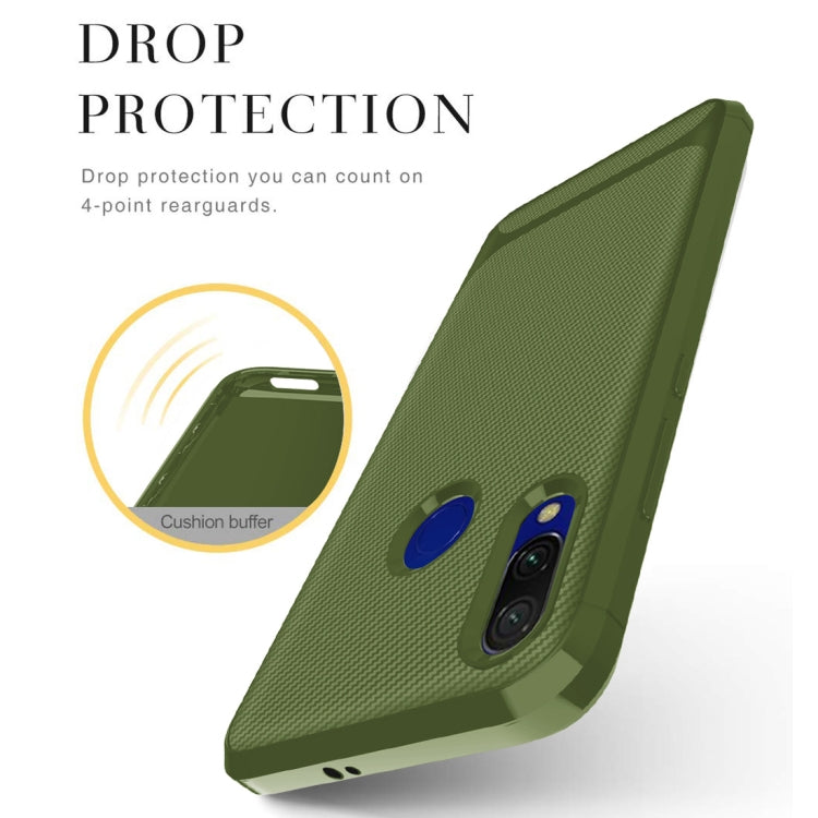 For Xiaomi Redmi Y3 / S3 Carbon Fiber Texture Shockproof TPU Protective Case