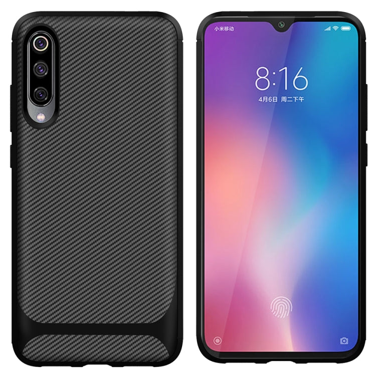 For Xiaomi Mi 9 Carbon Fiber Texture Shockproof TPU Protective Case
