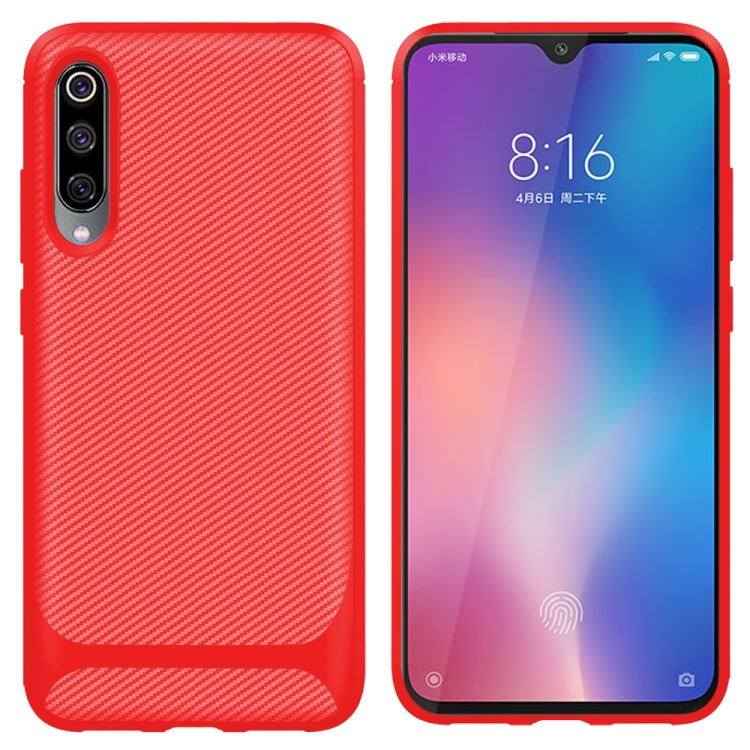 For Xiaomi Mi 9 Carbon Fiber Texture Shockproof TPU Protective Case
