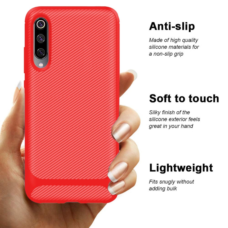 For Xiaomi Mi 9 Carbon Fiber Texture Shockproof TPU Protective Case