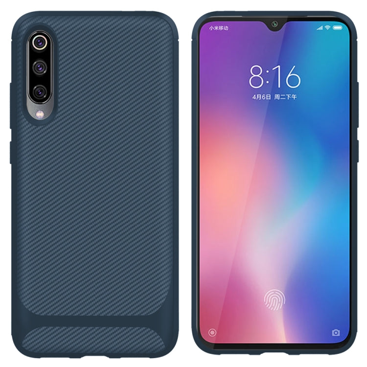 For Xiaomi Mi 9 Carbon Fiber Texture Shockproof TPU Protective Case