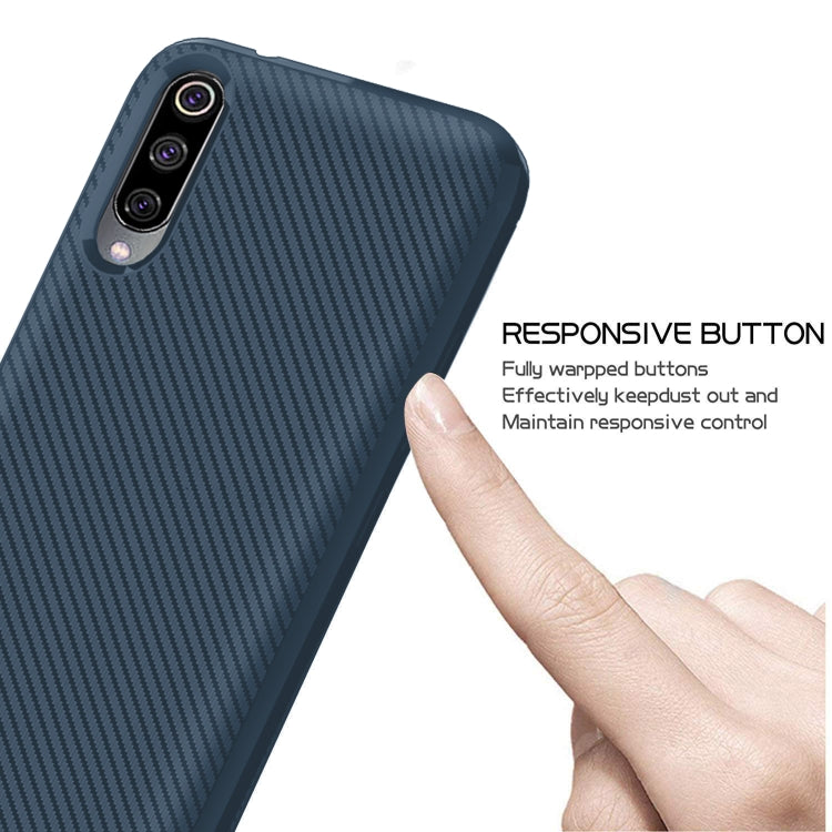 For Xiaomi Mi 9 Carbon Fiber Texture Shockproof TPU Protective Case