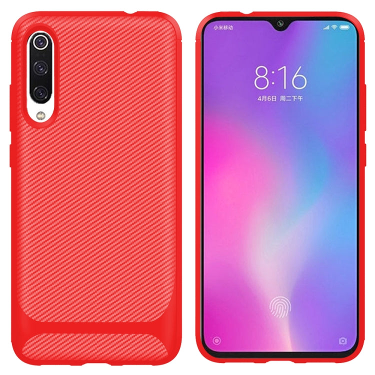 For Xiaomi Mi 9 Lite Carbon Fiber Texture Shockproof TPU Protective Case