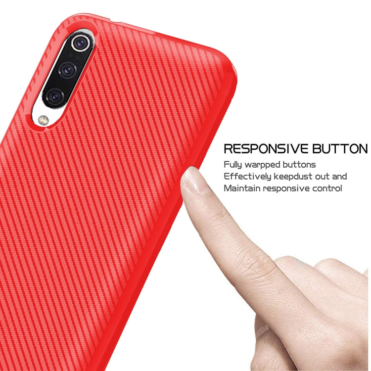 For Xiaomi Mi 9 Lite Carbon Fiber Texture Shockproof TPU Protective Case