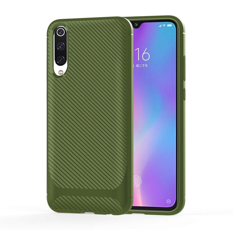 For Xiaomi Mi 9 Lite Carbon Fiber Texture Shockproof TPU Protective Case