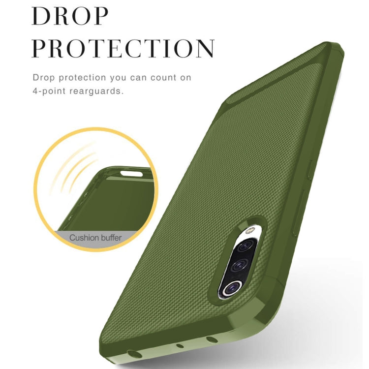 For Xiaomi Mi 9 Lite Carbon Fiber Texture Shockproof TPU Protective Case