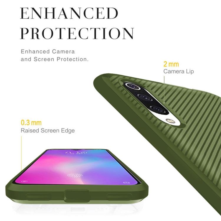 For Xiaomi Mi 9 Lite Carbon Fiber Texture Shockproof TPU Protective Case