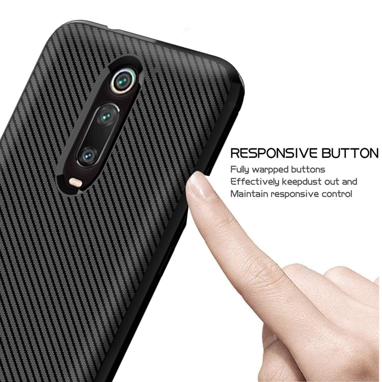 For Xiaomi Mi 9T / 9T Pro(Russian Version) Carbon Fiber Texture Shockproof TPU Protective Case