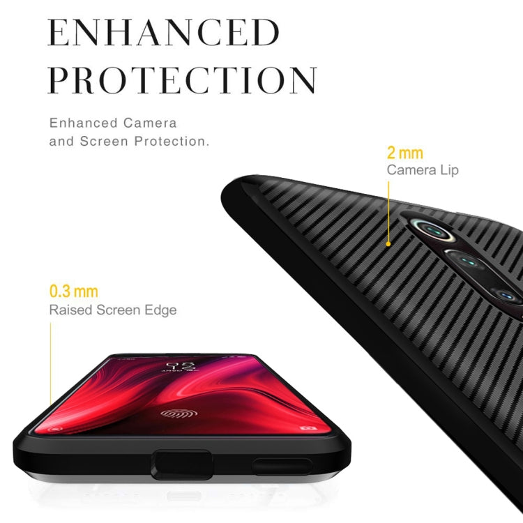 For Xiaomi Mi 9T / 9T Pro(Russian Version) Carbon Fiber Texture Shockproof TPU Protective Case