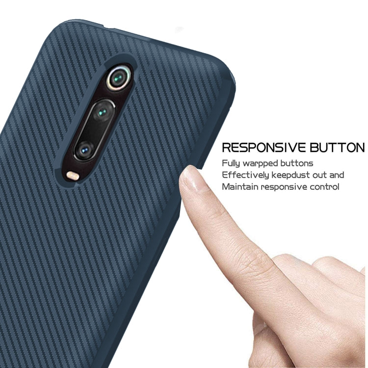 For Xiaomi Mi 9T / 9T Pro(Russian Version) Carbon Fiber Texture Shockproof TPU Protective Case