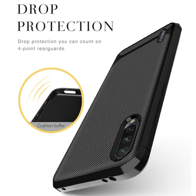 For Xiaomi Mi A3 Carbon Fiber Texture Shockproof TPU Protective Case