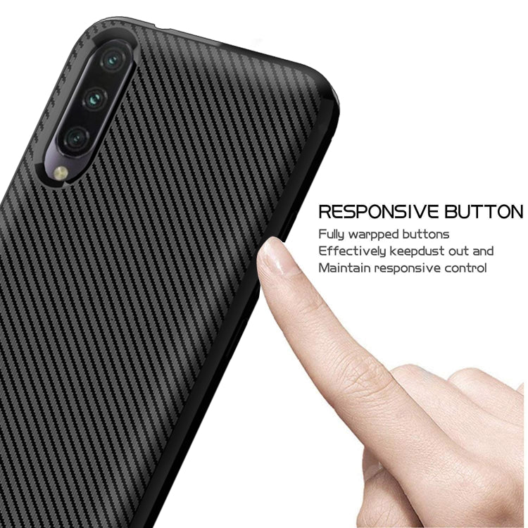 For Xiaomi Mi A3 Carbon Fiber Texture Shockproof TPU Protective Case