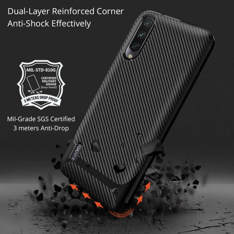 For Xiaomi Mi A3 Carbon Fiber Texture Shockproof TPU Protective Case
