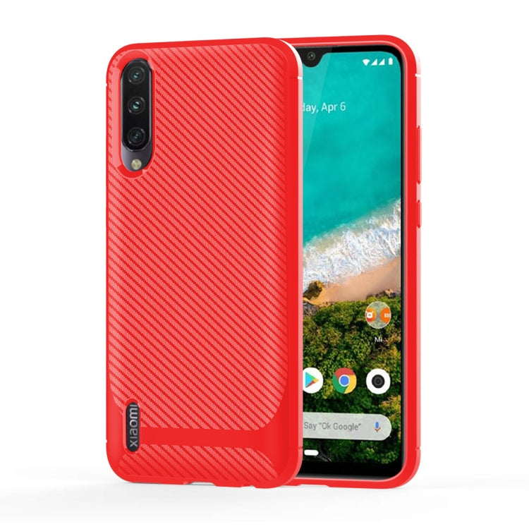For Xiaomi Mi A3 Carbon Fiber Texture Shockproof TPU Protective Case