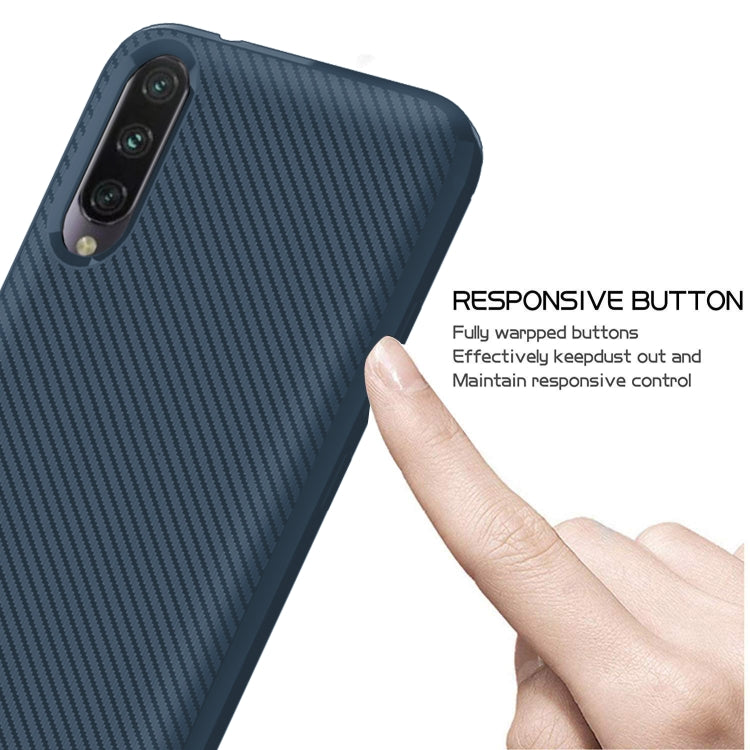 For Xiaomi Mi A3 Carbon Fiber Texture Shockproof TPU Protective Case