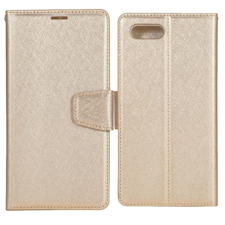 For OPPO A7 Silk Texture Horizontal Flip Leather Case with Holder & Card Slots & Wallet & Photo Frame