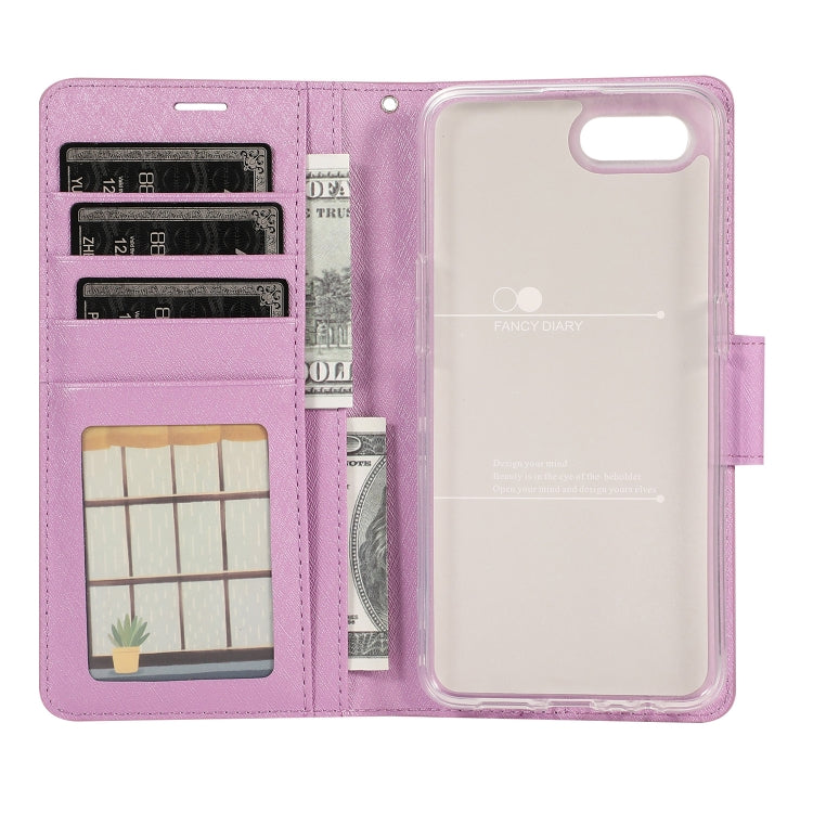 For OPPO A7 Silk Texture Horizontal Flip Leather Case with Holder & Card Slots & Wallet & Photo Frame