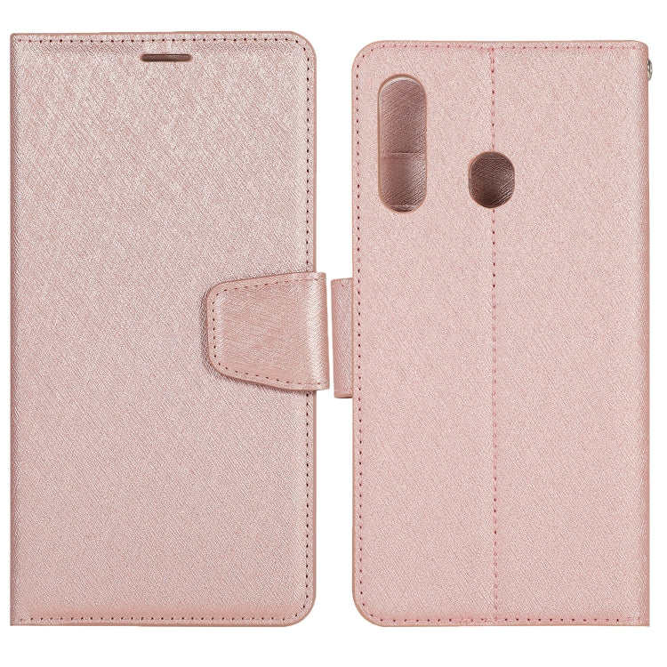For OPPO A8 / A31 Silk Texture Horizontal Flip Leather Case with Holder & Card Slots & Wallet & Photo Frame