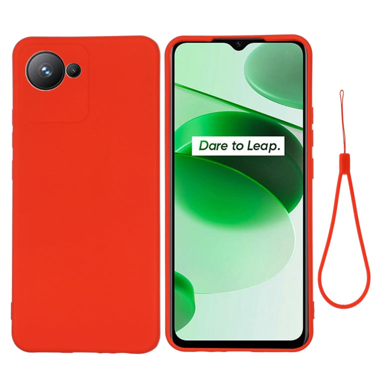 For Realme C30 / Narzo 50i Prime / C30S Pure Color Liquid Silicone Shockproof Full Coverage Phone Case