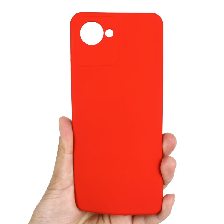 For Realme C30 / Narzo 50i Prime / C30S Pure Color Liquid Silicone Shockproof Full Coverage Phone Case